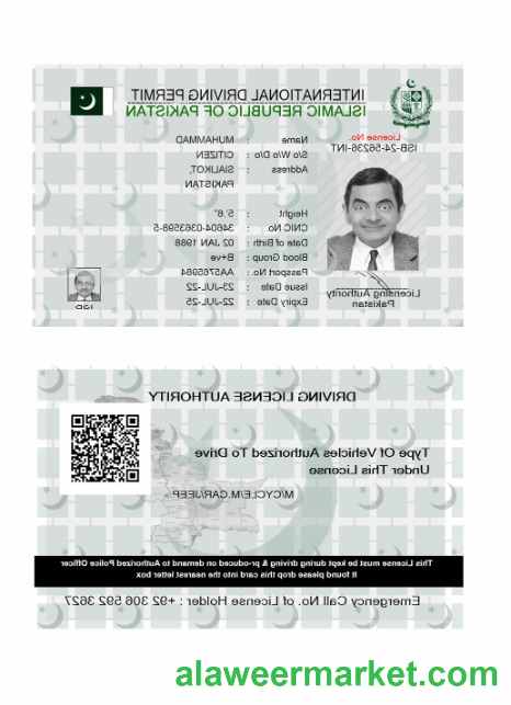 Pakistan international driving license 2022-present